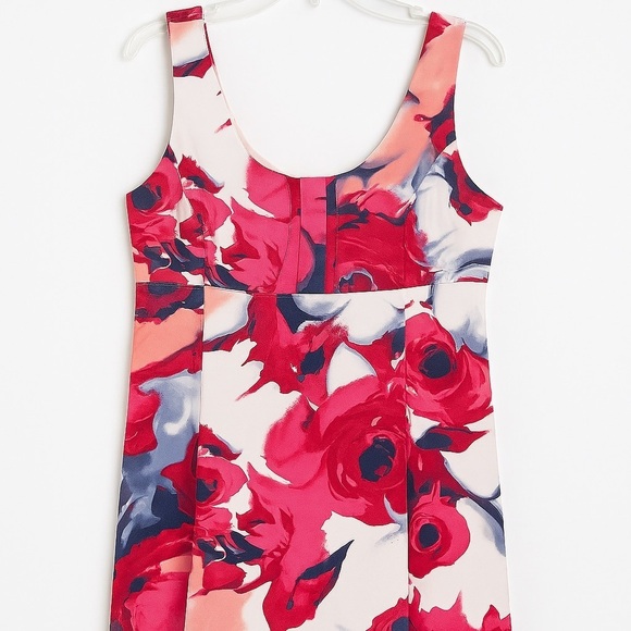 New York & Company Floral Sleeveless Dress Size 10 | Summer Retro Style Beach - Picture 4 of 5